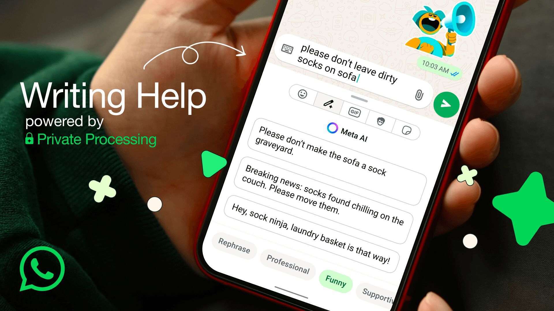 La IA se integra en WhatsApp para optimizar el tono de tus mensajes