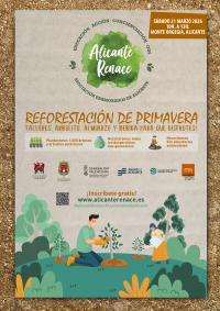 Alicante se une a la Reforestación de Primavera con 1.000 voluntarios en Orgegia este sábado