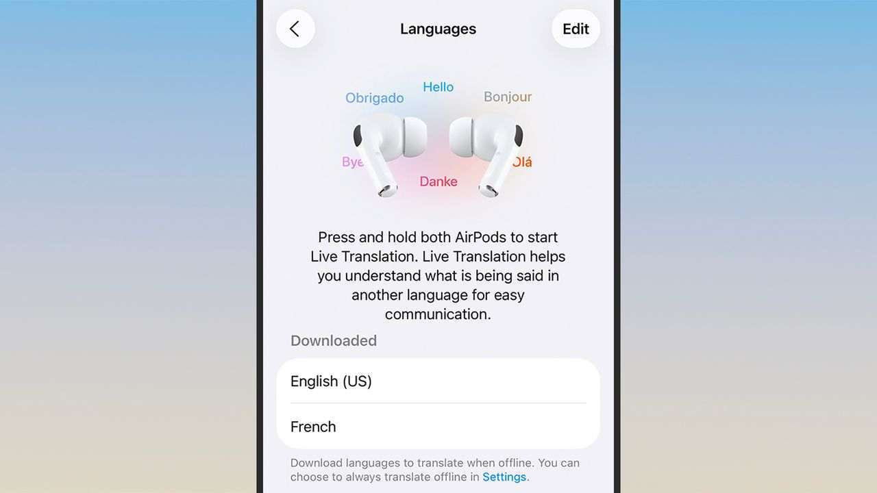 Cómo utilizar la función de traducción en vivo de Apple con tus AirPods